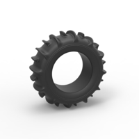 Diecast Dune buggy rear tire 2 Scale 1 to 10 - Thumbnail 1