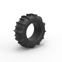 Diecast Dune buggy rear tire 2 Scale 1 to 10 - Thumbnail 2