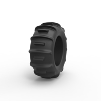 Diecast Dune buggy rear tire 2 Scale 1 to 10 - Thumbnail 3