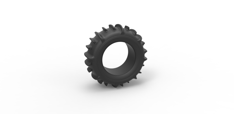 Diecast Dune buggy rear tire 3 Scale 1 to 10