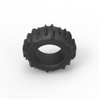 Diecast Dune buggy rear tire 3 Scale 1 to 10 - Thumbnail 6