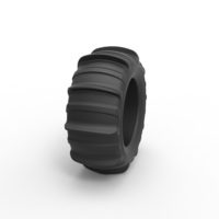 Diecast Dune buggy rear tire 4 Scale 1 to 10 - Thumbnail 3