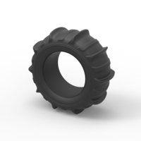 Diecast Dune buggy rear tire 4 Scale 1 to 10 - Thumbnail 7