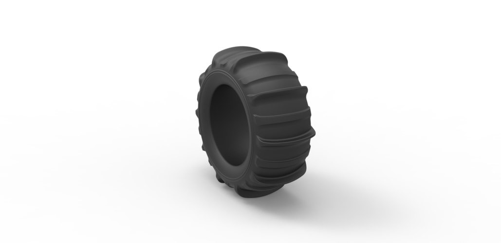 Diecast Dune buggy rear tire 4 Scale 1 to 10 3D Print 469348