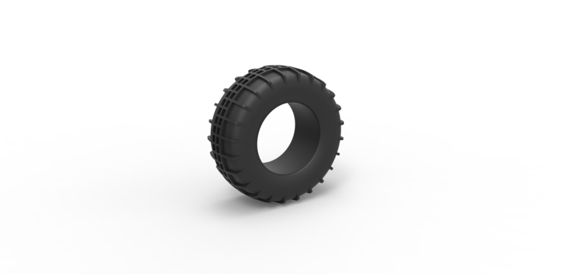 Diecast Dune buggy rear tire 5 Scale 1 to 10