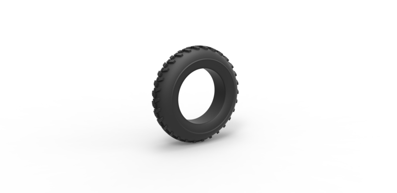 Diecast dune buggy front tire 2 Scale 1 to 10