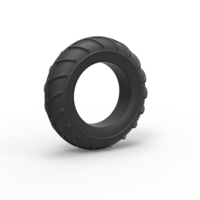 Diecast mud dragster front tire Scale 1 to 10 - Thumbnail 1