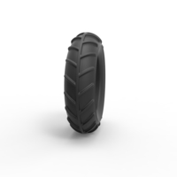 Diecast mud dragster front tire Scale 1 to 10 - Thumbnail 3