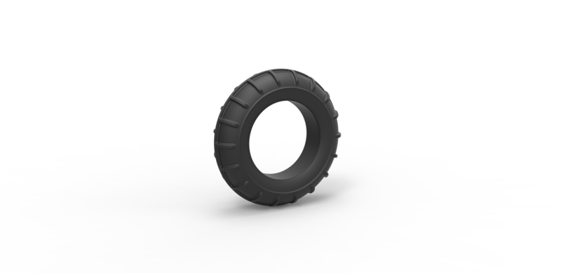 Diecast mud dragster front tire 2 Scale 1 to 10