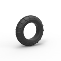 Diecast mud dragster front tire 2 Scale 1 to 10 - Thumbnail 1