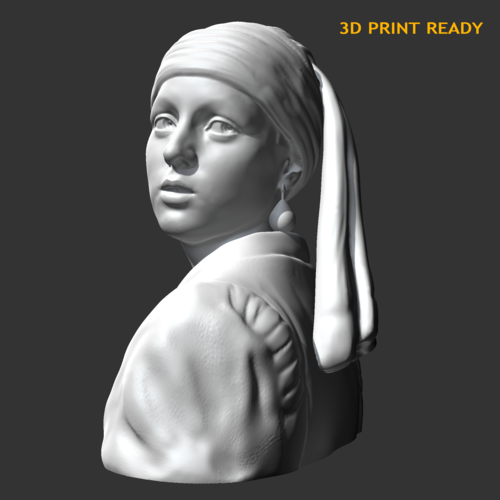Female bust 3D model 3D printable