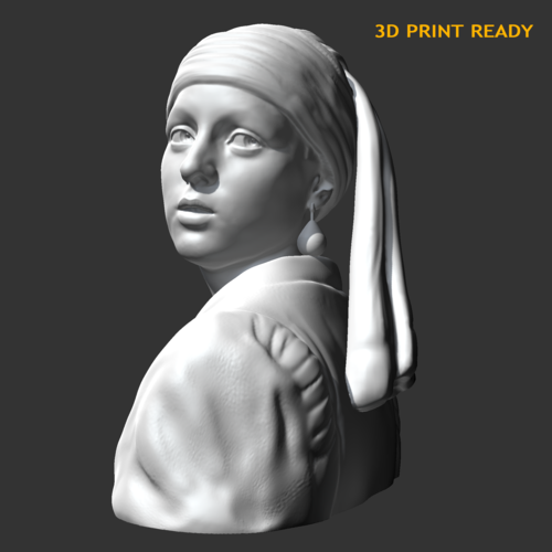 Girl with a Pearl Earring 3D print model 3D Print 469409