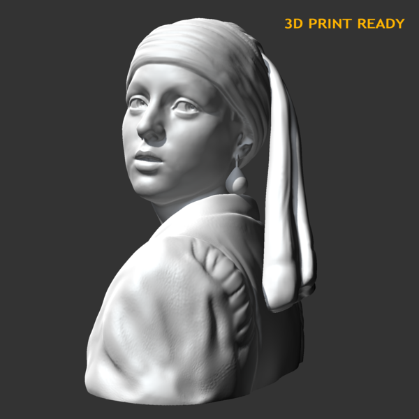 Medium Girl with a Pearl Earring 3D print model 3D Printing 469409