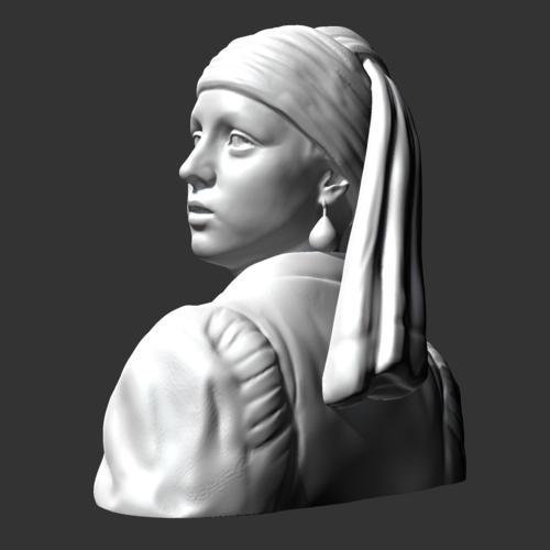 Girl with a Pearl Earring 3D print model 3D Print 469410