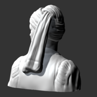 Girl with a Pearl Earring 3D print model - Thumbnail 3