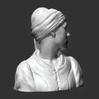 Girl with a Pearl Earring 3D print model - Thumbnail 5