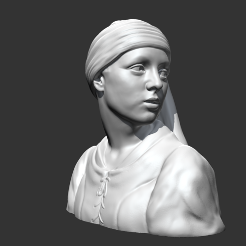 Girl with a Pearl Earring 3D print model 3D Print 469414