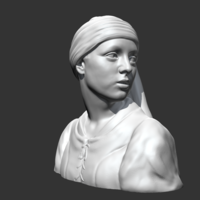 Girl with a Pearl Earring 3D print model - Thumbnail 6