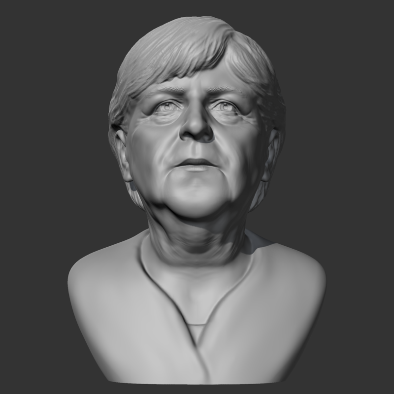 Angela Merkel 3D print model