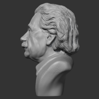 Einstein 3D print model - Thumbnail 2