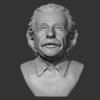 Einstein 3D print model - Thumbnail 12