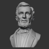 Abraham Lincoln 3D print model - Thumbnail 3