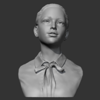 Small HD girl bust A 3D print mode 3D Printing 469633