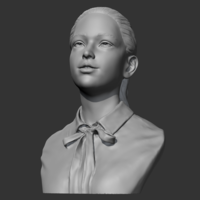 HD girl bust A 3D print mode - Thumbnail 2