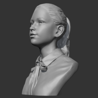 HD girl bust A 3D print mode - Thumbnail 3
