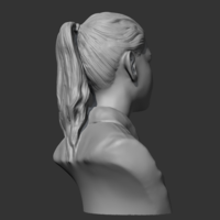 HD girl bust A 3D print mode - Thumbnail 7