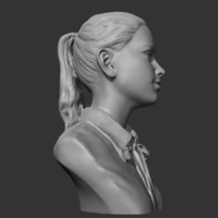 HD girl bust A 3D print mode - Thumbnail 8