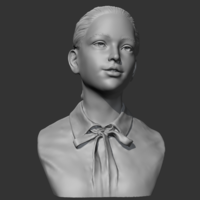 HD girl bust A 3D print mode - Thumbnail 10