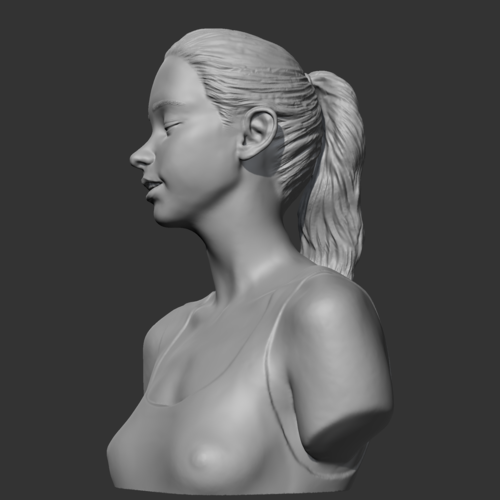 HD girl bust B 3D print model 3D Print 469645