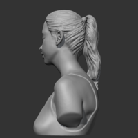 HD girl bust B 3D print model - Thumbnail 4
