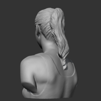 HD girl bust B 3D print model - Thumbnail 5