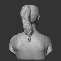 HD girl bust B 3D print model - Thumbnail 6