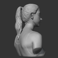 HD girl bust B 3D print model - Thumbnail 7