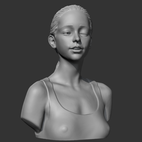 HD girl bust B 3D print model 3D Print 469651