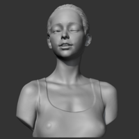 Small HD girl bust B 3D print model 3D Printing 469652