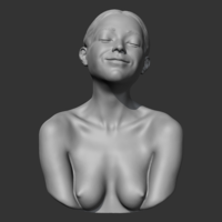 HD girl bust C 3D print model - Thumbnail 3