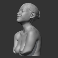 HD girl bust C 3D print model - Thumbnail 5