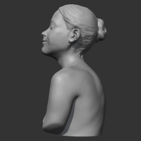 HD girl bust C 3D print model - Thumbnail 6