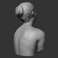 HD girl bust C 3D print model - Thumbnail 9