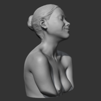 HD girl bust C 3D print model - Thumbnail 10