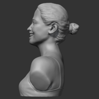 HD girl bust D 3D print model - Thumbnail 1