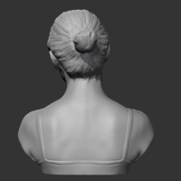 HD girl bust D 3D print model - Thumbnail 3