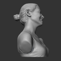 HD girl bust D 3D print model - Thumbnail 5