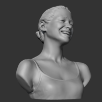 HD girl bust D 3D print model - Thumbnail 6