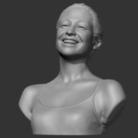 HD girl bust D 3D print model - Thumbnail 9