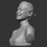 HD girl bust D 3D print model - Thumbnail 11